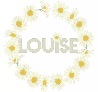 Sticker personnalisé couronne de marguerite - TenStickers