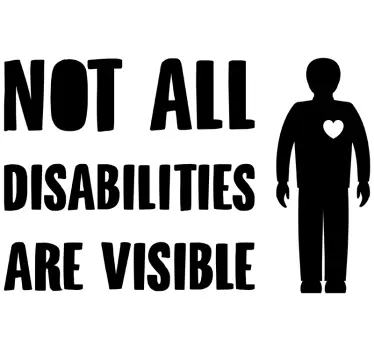 Sticker voiture pas toutes les handicaps sont visibles - TenStickers