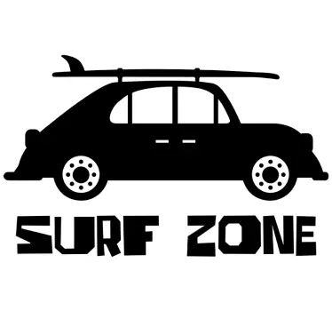 Sticker surf zone surf - TenStickers
