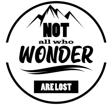 Sticker citation tout le monde qui erre n'est pas perdu - TenStickers