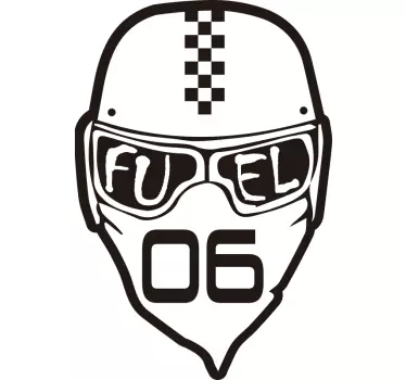 Stickers moto helment carburant - TenStickers