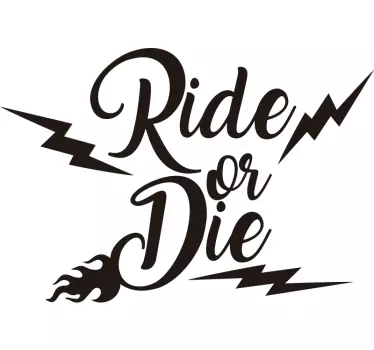 Monter ou mourir des stickers de moto - TenStickers