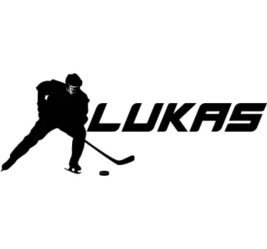 Autocollant personnalisé joueur de hockey - TenStickers