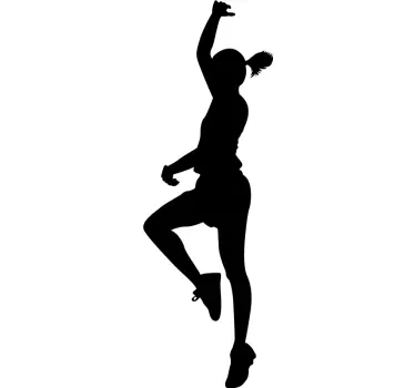 Adhesif silhouette hip hop danse femme - TenStickers