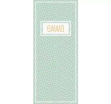 Autocollant de porte en verre Marguerite personnalisable - TenStickers