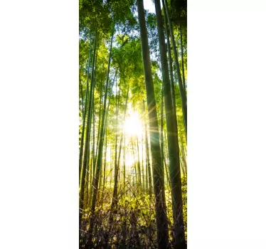 Autocollant forêt porte en verre flash - TenStickers