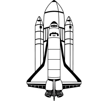 Sticker espace navette spatiale bleue - TenStickers