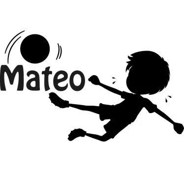 Autocollant nommé joueur de football - TenStickers