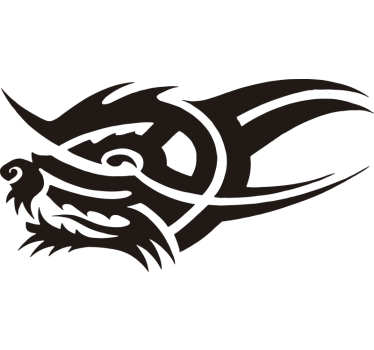 Sticker voiture tête de dragon imposante - TenStickers
