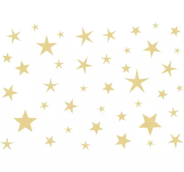 Pack de 42 Sticker Mural Espace Pluie d'étoile - TenStickers