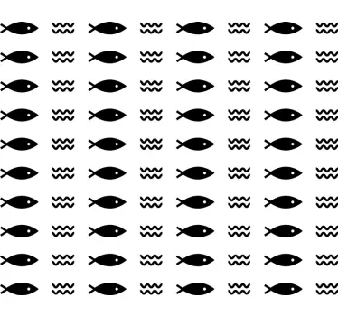 Sticker mural Poissons minimalistes - TenStickers