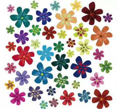 Sticker mural Fleurs multicolores  - TenStickers