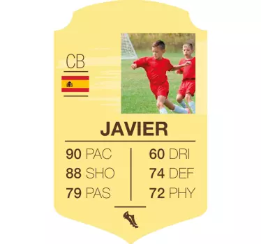 Sticker mural Football carte personnalisable - TenStickers