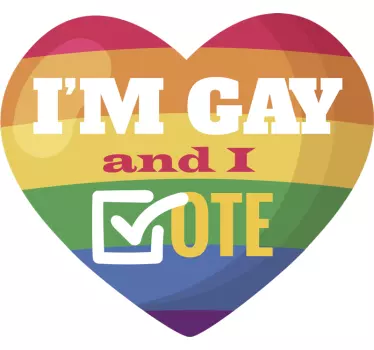 Autocollant Voiture Arc-en-ciel Je suis Gay - TenStickers