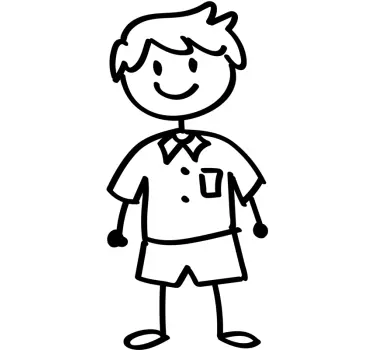 Autocollant Voiture Homme dessin d'enfant - TenStickers