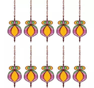 Autocollant Oriental Lampes colorées - TenStickers