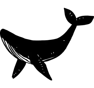 Sticker mural Poisson Baleine dessinée - TenStickers