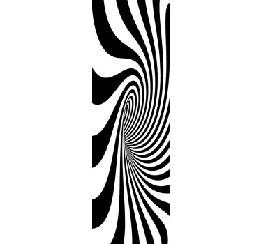 Sticker Porte à effet visuel noir et blanc - TenStickers