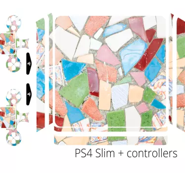 Autocollant PS4 Pierres colorées - TenStickers