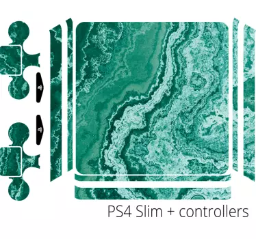 Sticker pour PS4 Marbre vert - TenStickers