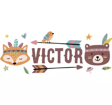 Autocollant Personnalisé Animaux de la forêt - TenStickers