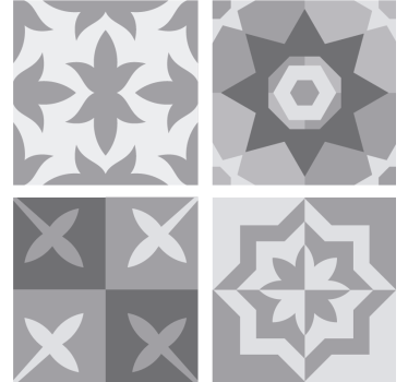 Sticker carrelage nuances de gris - TenStickers