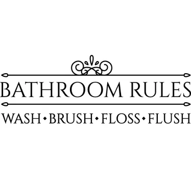 Sticker Salle de Bain Règles à respecter - TenStickers