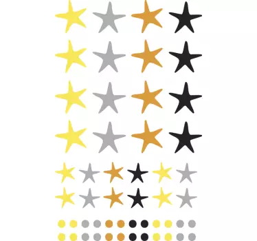 Sticker chambre enfant Etoiles colorées - TenStickers