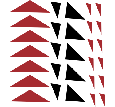 Autocollant Voiture Triangles modernes - TenStickers