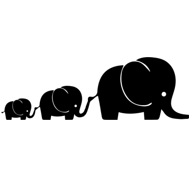 Autocollant Voiture Petits éléphants  - TenStickers