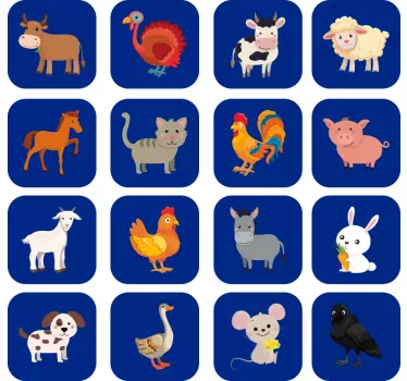 Sticker mural Animaux de la ferme - TenStickers