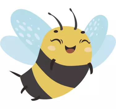 Sticker mural abeille joyeuse - TenStickers