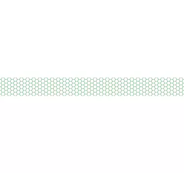 Sticker frise Formes hexagonales vertes - TenStickers