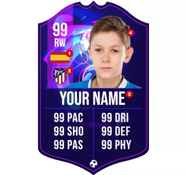 Sticker mural Foot carte de la fifa - TenStickers