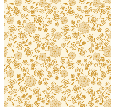 Sticker déco meuble Fleurs jaunes style paisley - TenStickers