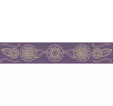 Sticker frise Fleur ornementale - TenStickers