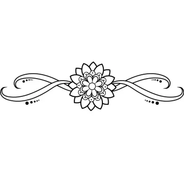 Sticker mural fleur élégante - TenStickers