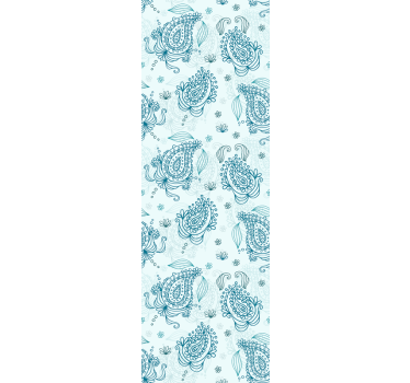 Sticker pour frigo motif paisley vert  - TenStickers
