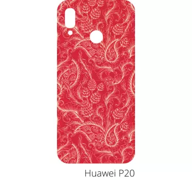 Autocollant téléphone paisley rouge - TenStickers
