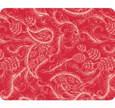 Sticker ordinateur portable paisley rouge - TenStickers