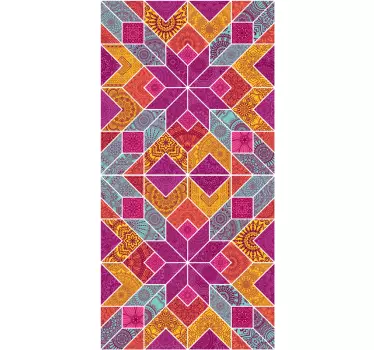 Sticker porte mosaïque paisley - TenStickers