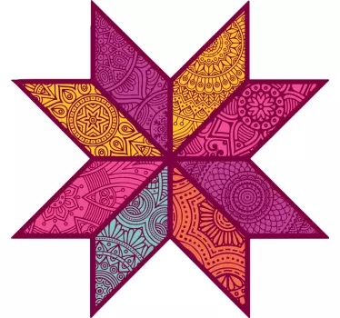 Sticker mural géométrique Mosaïque paisley - TenStickers