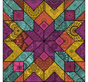 Sticker fenêtre Mosaïque paisley - TenStickers