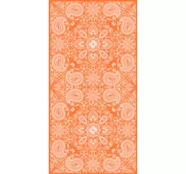 Sticker pour frigo paisley orange - TenStickers