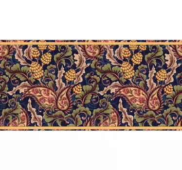 Sticker frise Feuilles style paisley - TenStickers