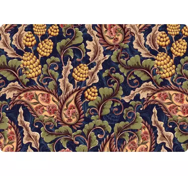 Sticker ordinateur portable feuilles et motif Paisley - TenStickers