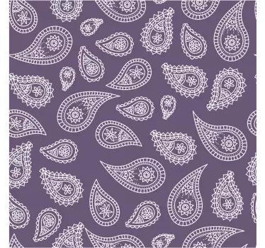 Sticker pour frigo Paisley violet - TenStickers