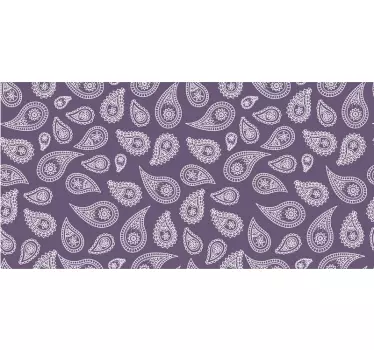 Sticker déco meuble Paisley violet - TenStickers