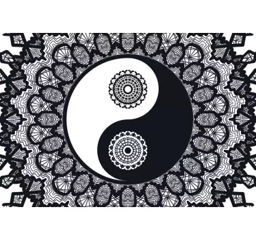Sticker pc Yin et yang graphique - TenStickers