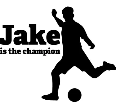 Sticker Silhouette de footballeur personnalisable - TenStickers